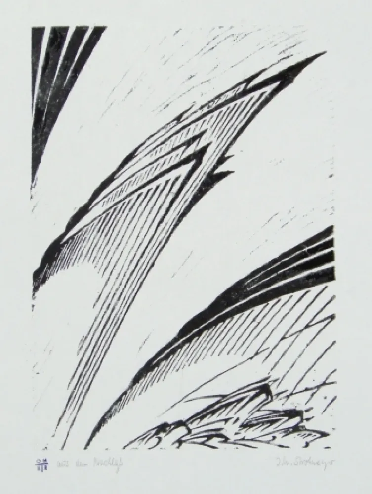 Linolschnitt Strohmeyer - Chilehaus (