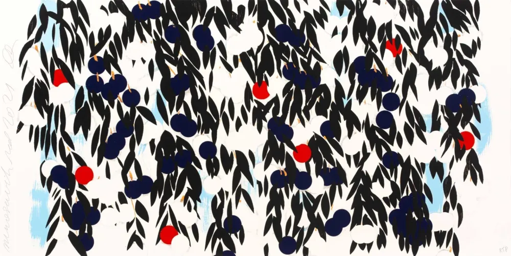 Siebdruck Sultan - Mimosa in Red and Blue