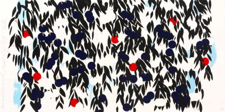 Siebdruck Sultan - Mimosa in Red and Blue
