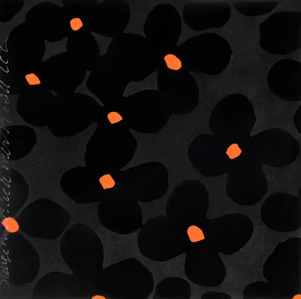 Siebdruck Sultan - Orange and Black