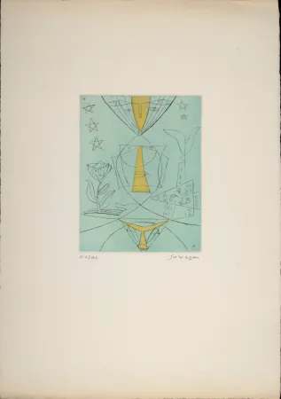 Radierung Survage - Composition surréaliste XVI, c. 1930s