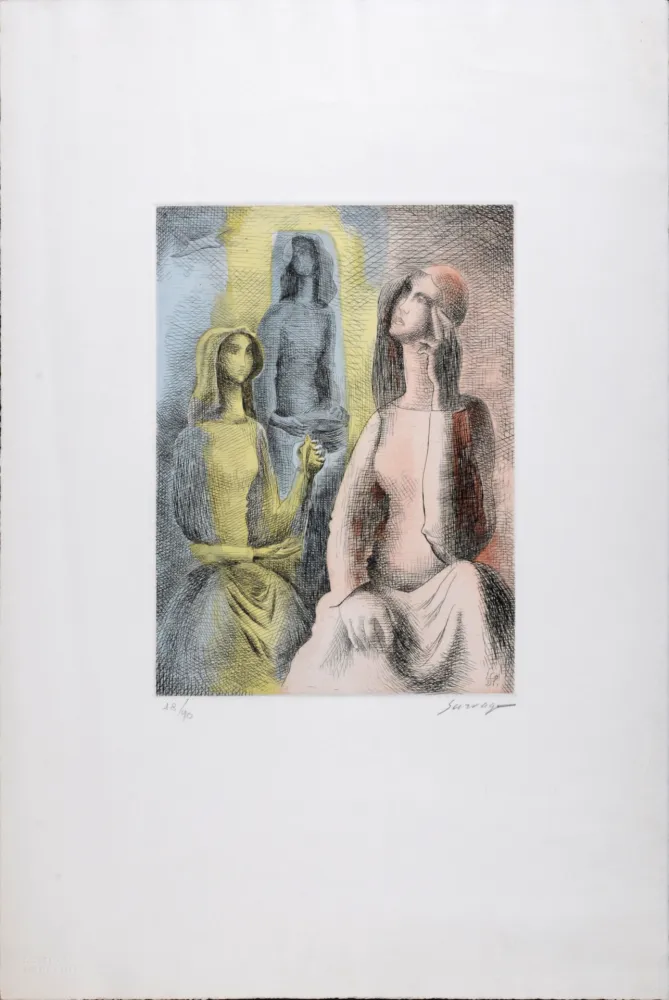 Stich Survage - Femmes de pêcheurs, c. 1931 - Hand-signed!