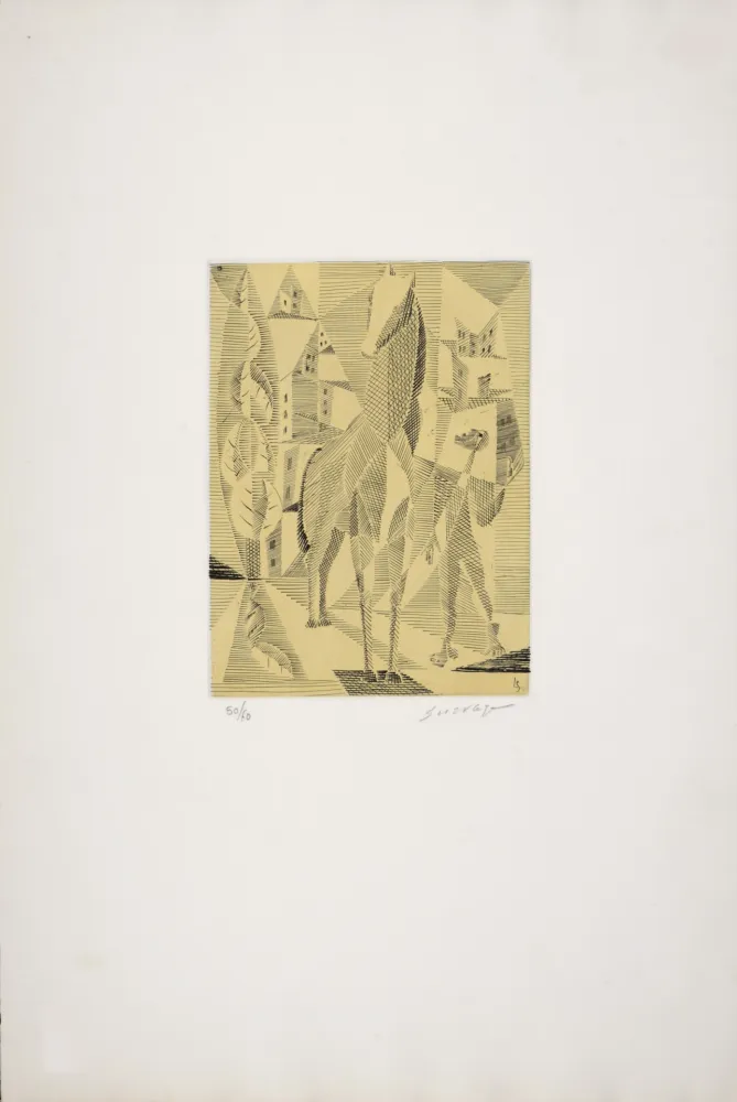 Radierung Survage - Le Cheval, 1953 - Hand-signed