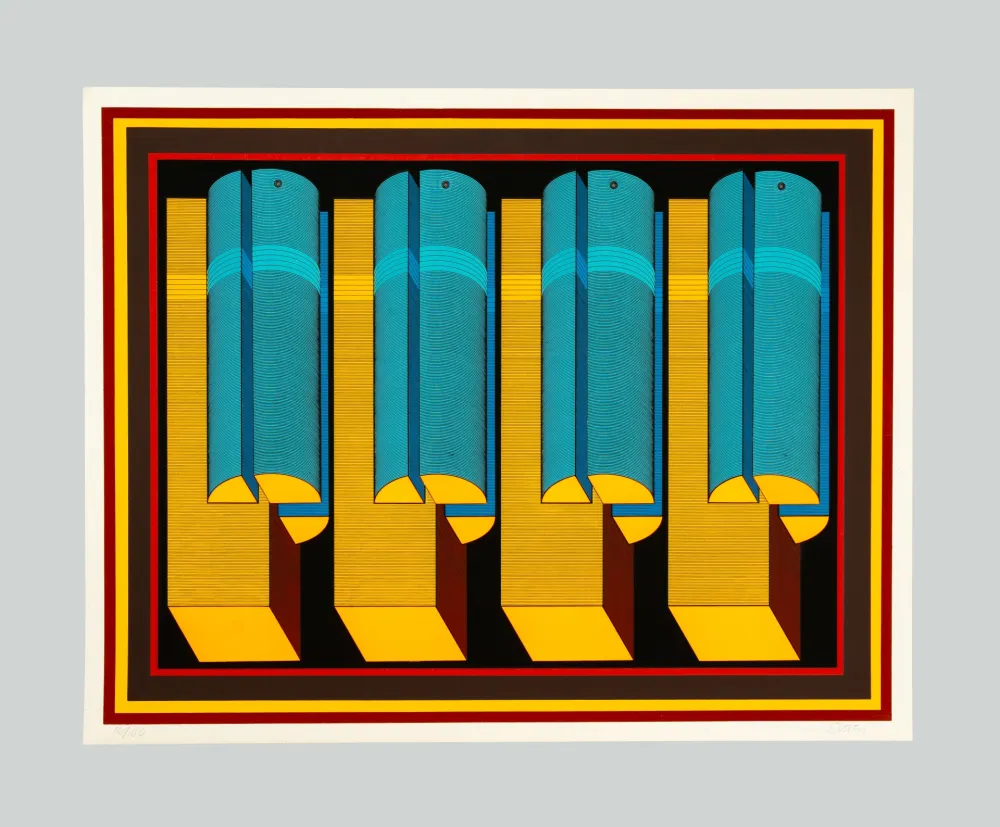 Siebdruck Sutej - Geometrico mobile (arancio)