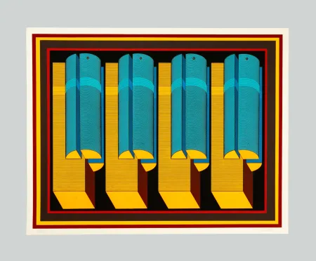 Siebdruck Sutej - Geometrico mobile (arancio)