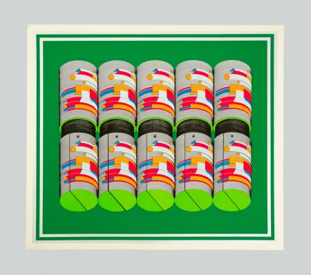 Siebdruck Sutej - Geometrico mobile (verde)