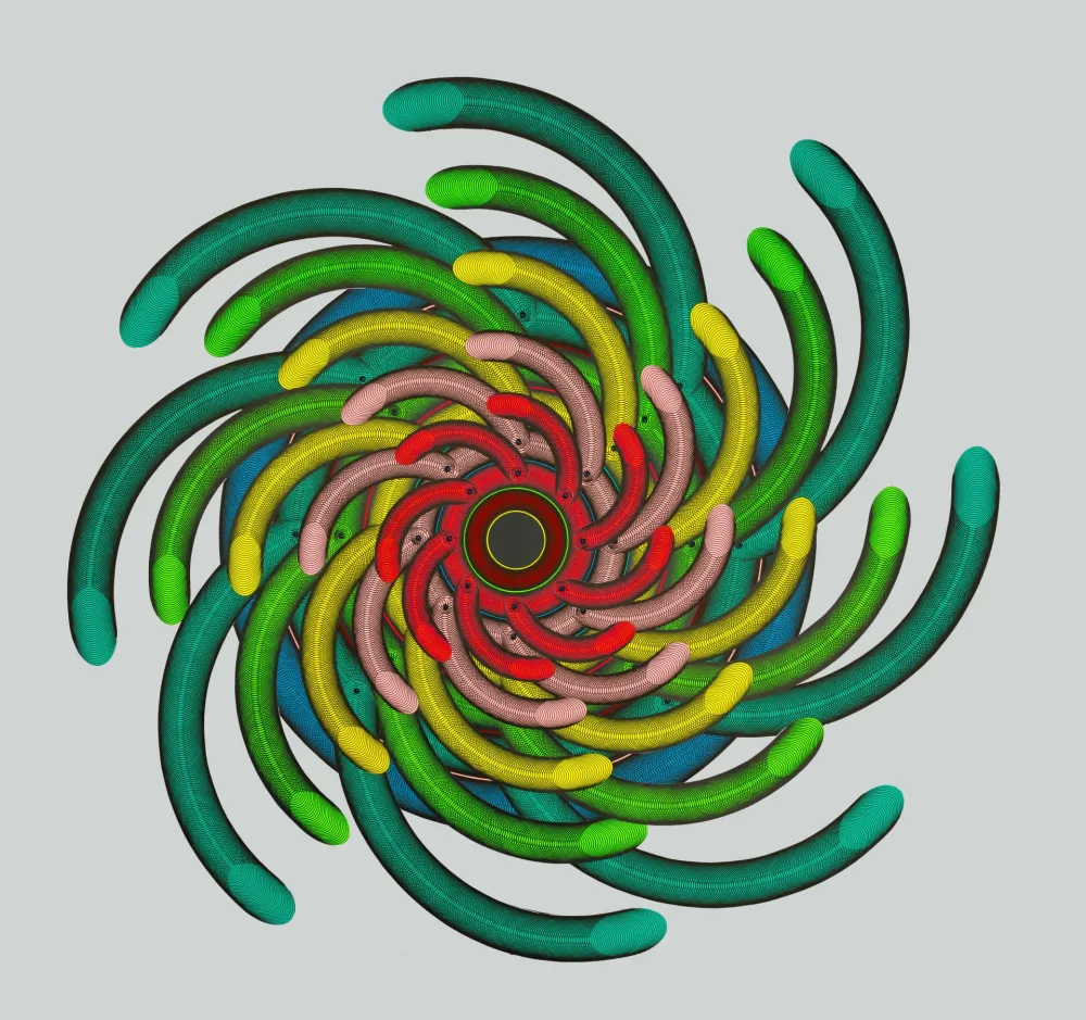 Siebdruck Sutej - Krug u boji