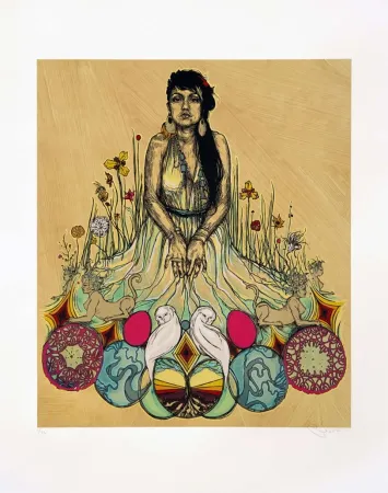 Siebdruck Swoon - Moni And The Sphynx