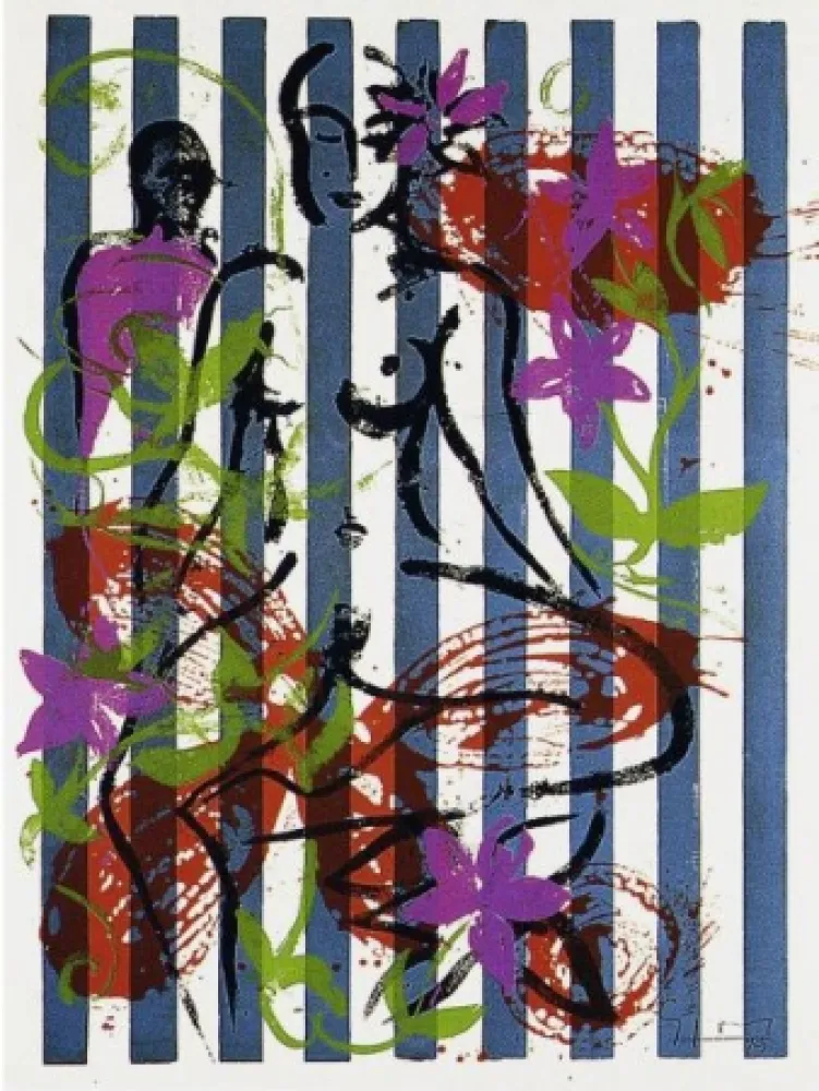 Siebdruck Szczesny - Nude in Jericho Garden