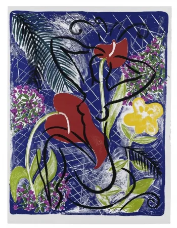 Siebdruck Szczesny - Red Flowers