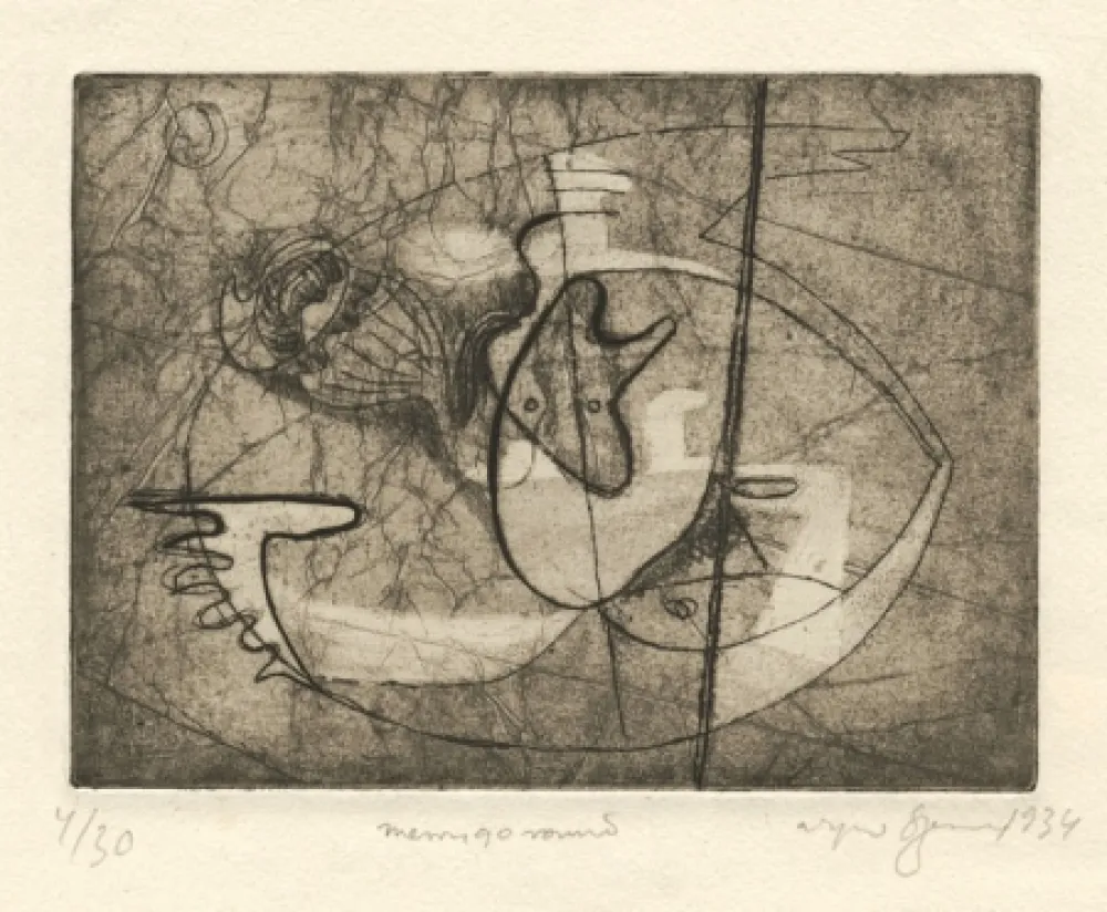 Radierung Szenes - Merry Go Round