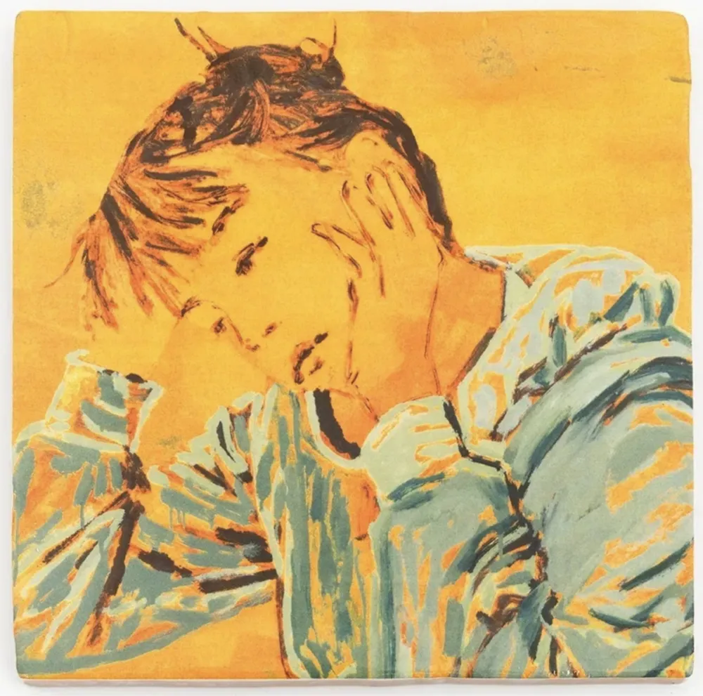 Keramik Tabouret - Self-portrait at the Table