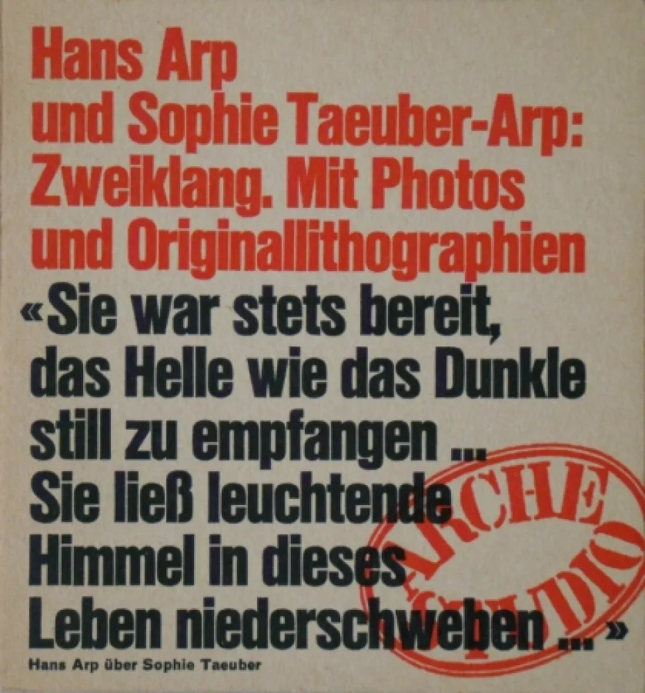 Illustriertes Buch Taeuber-Arp - Zweiklang