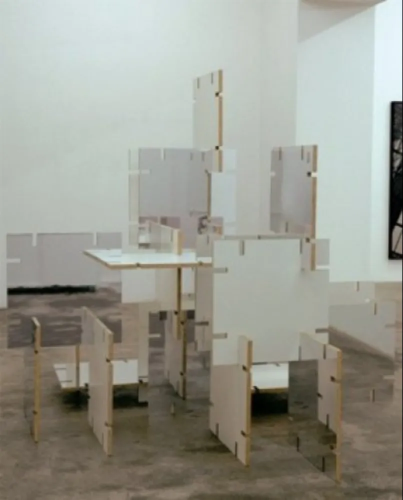 Monotypie Tagwerker - Construct unfinished