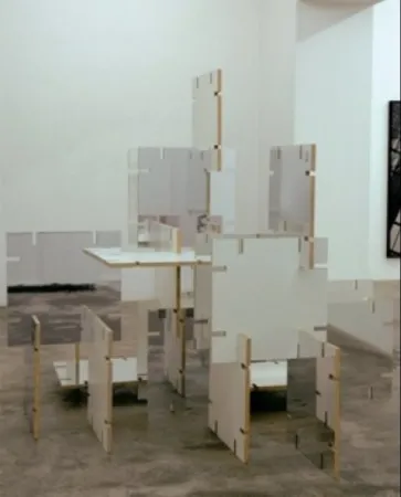 Monotypie Tagwerker - Construct unfinished