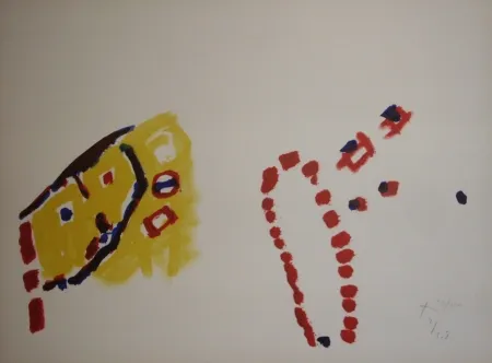 Lithographie Tal Coat - En grimpant