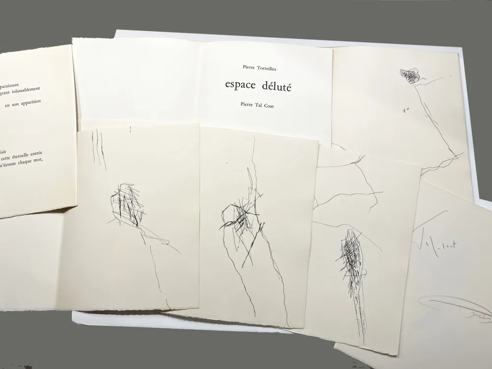 Illustriertes Buch Tal Coat - Pierre Torreilles : ESPACE DÉLUTÉ. 7 gravures originales de Pierre Tal Coat.