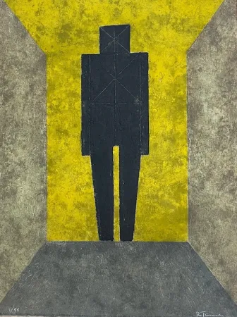 Radierung Tamayo - Figura en negro