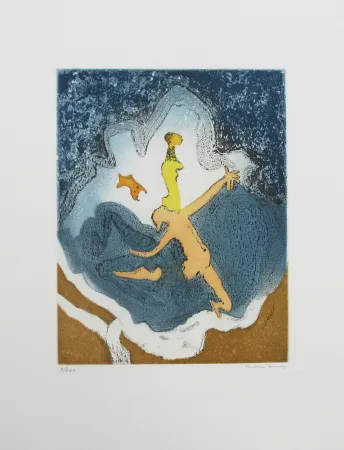 Radierung Und Aquatinta Tanning - A la nage