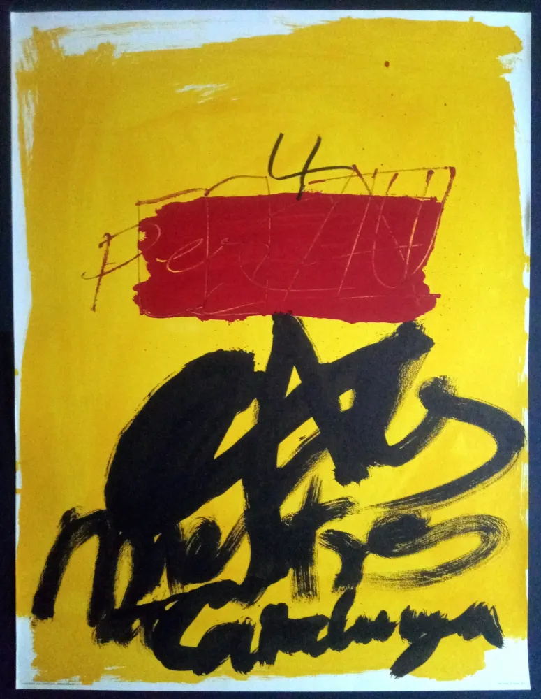 Plakat Tàpies - Als mestres de Catalunya