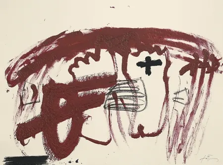 Radierung Tàpies - Carmí 6 (Karminrot 6) 