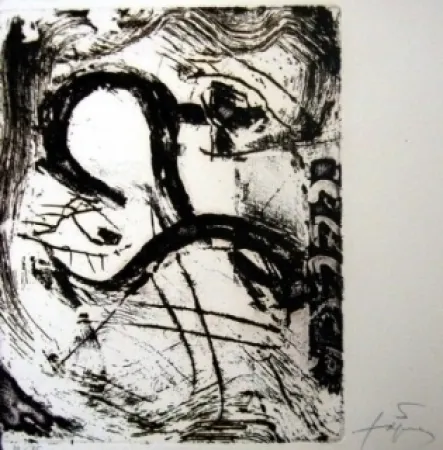 Aquatinta Tàpies - Ce que je vous dis trois fois est vrai