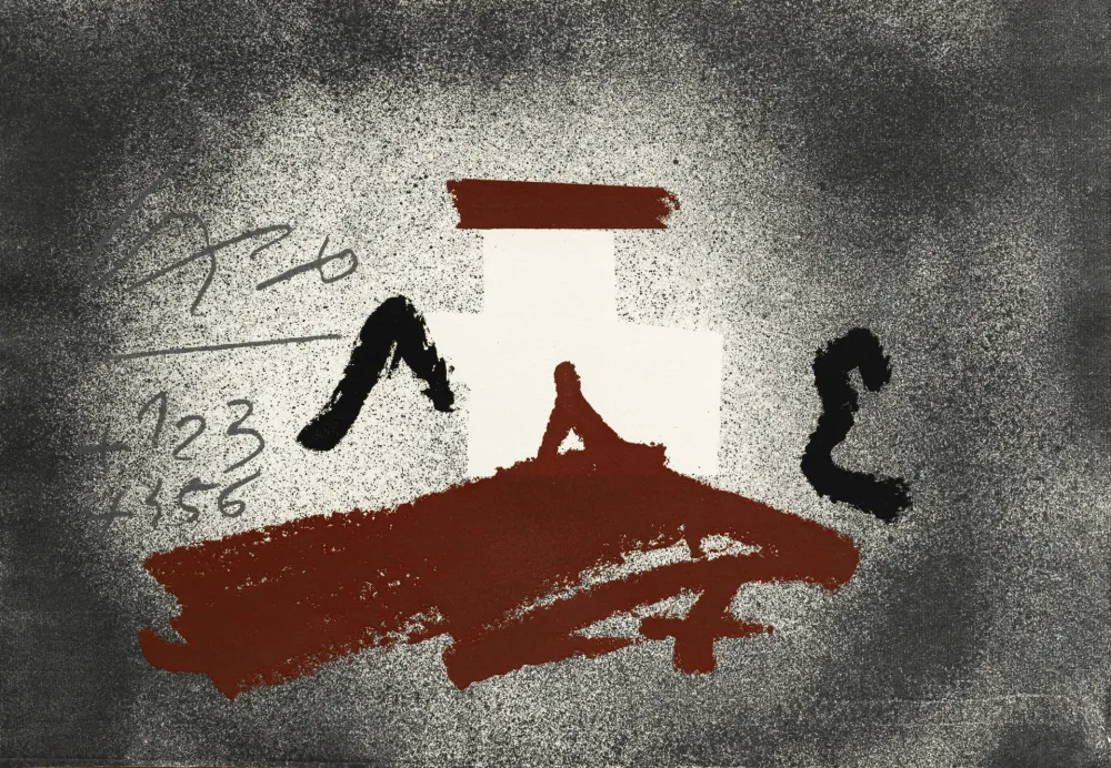 Stich Tàpies - Croix blanche