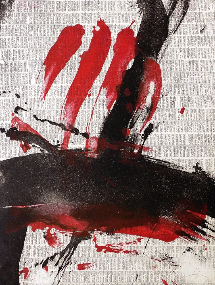 Radierung Tàpies - Damunt diari