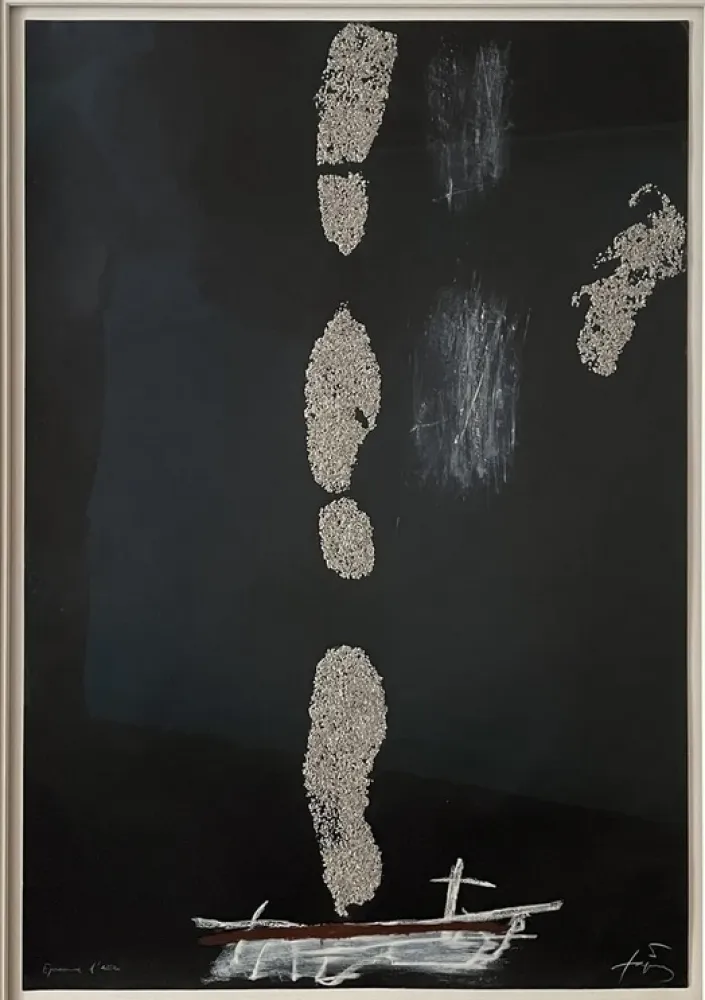 Radierung Tàpies - Empreintes de pas