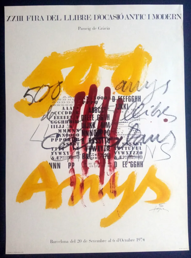 Plakat Tàpies - Fira del llibre Antíc i Modern