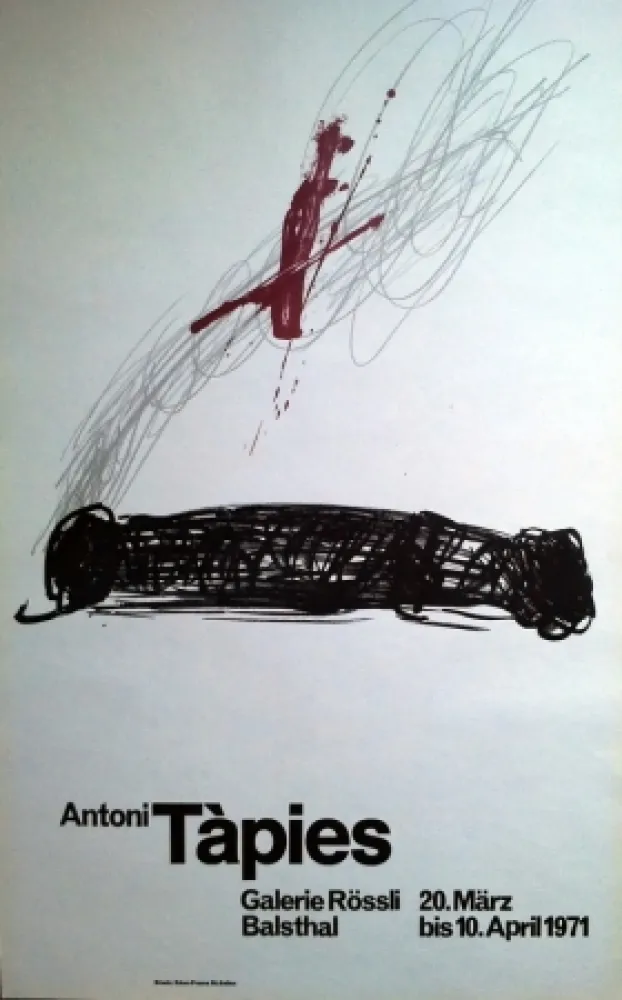 Plakat Tàpies - GALERIE ROSSLI. 300 EJ. GALFETTI 247.