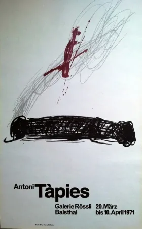 Plakat Tàpies - GALERIE ROSSLI. 300 EJ. GALFETTI 247.