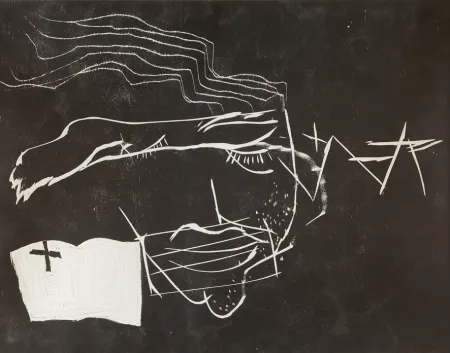 Holzschnitt Tàpies - Le lecteur