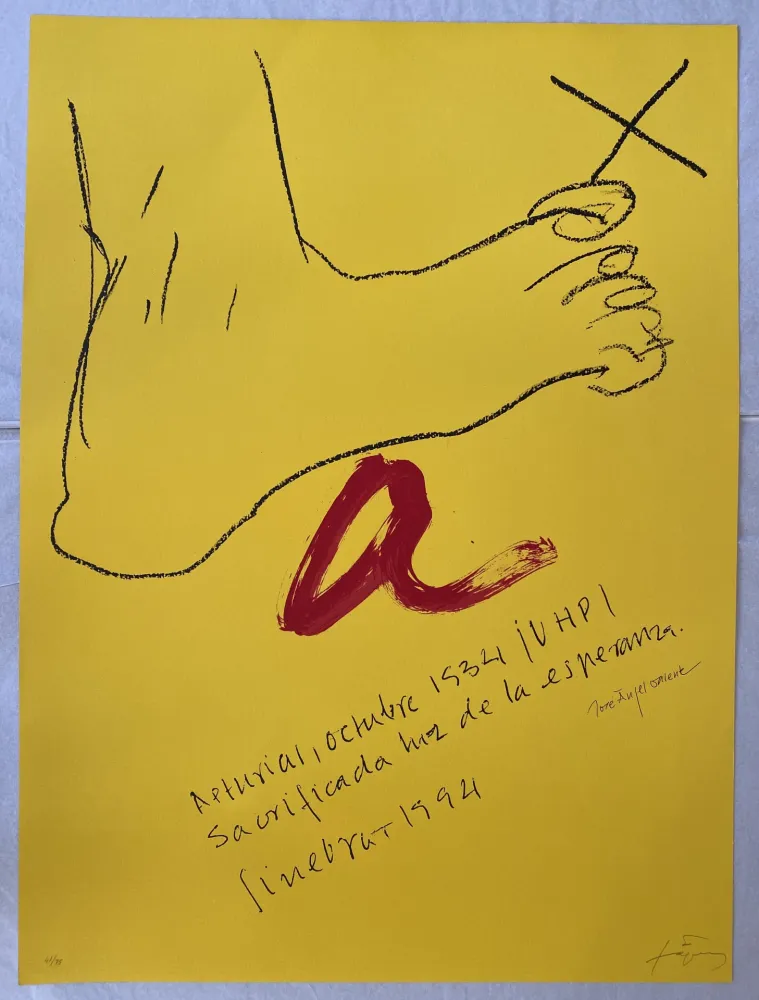 Lithographie Tàpies - N/A