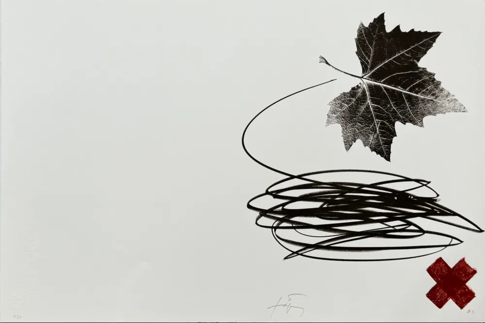 Lithographie Tàpies - Neujahrskarte