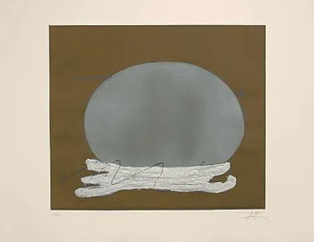 Stich Tàpies - Oval i blanc