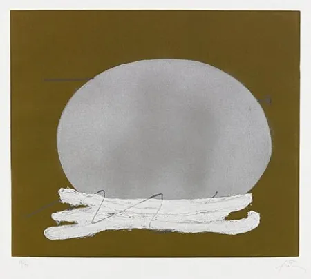 Stich Tàpies - Oval i blanc	
