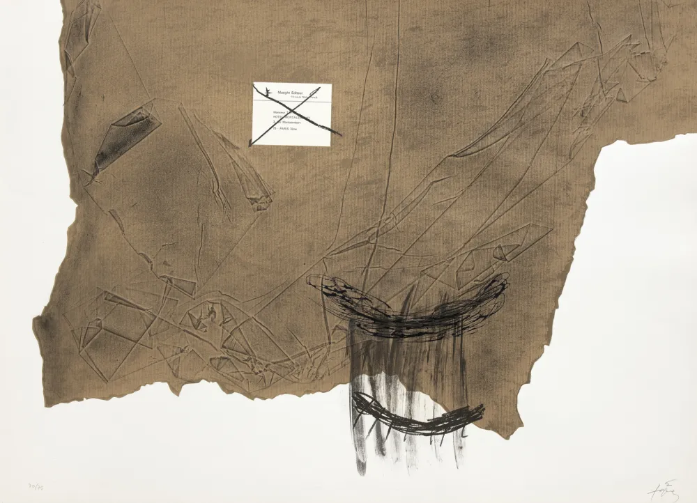 Stich Tàpies - Papier kraft
