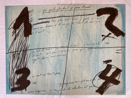 Lithographie Tàpies - Placards 