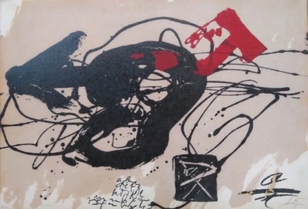 Radierung Tàpies - Primer Congreso Nacional de Neuropedriatria