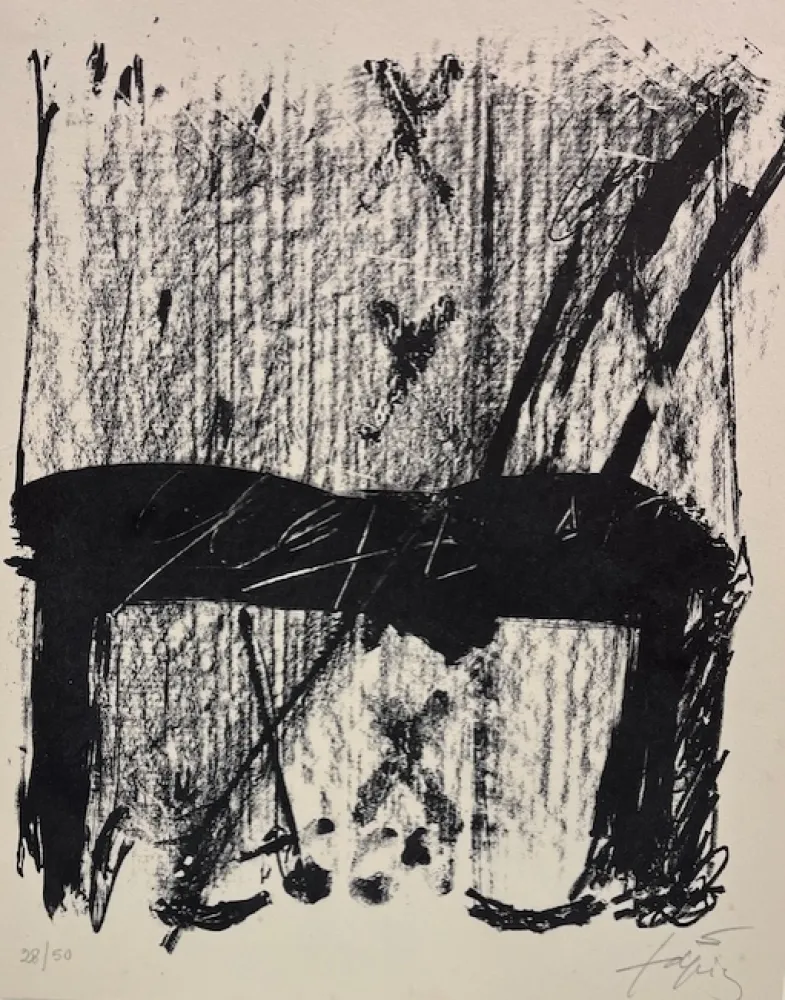 Lithographie Tàpies - Sin titulo