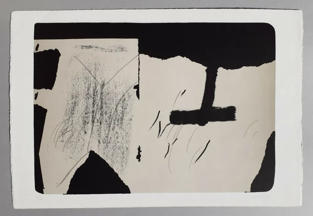 Lithographie Tàpies - Untitled