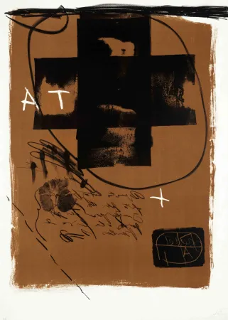Lithographie Tàpies - Untitled
