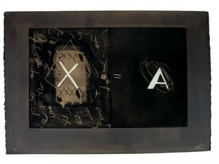 Radierung Tàpies - X-A