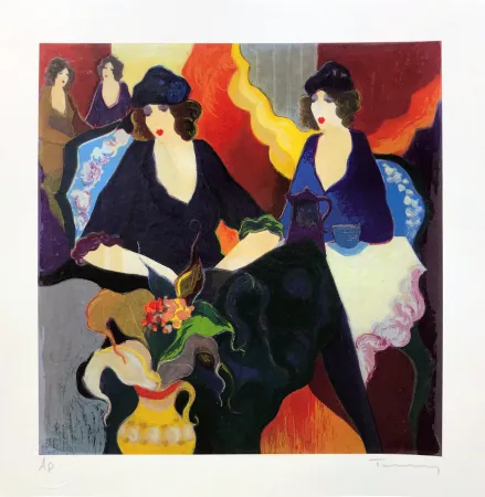 Siebdruck Tarkay - AFTERNOON TEA