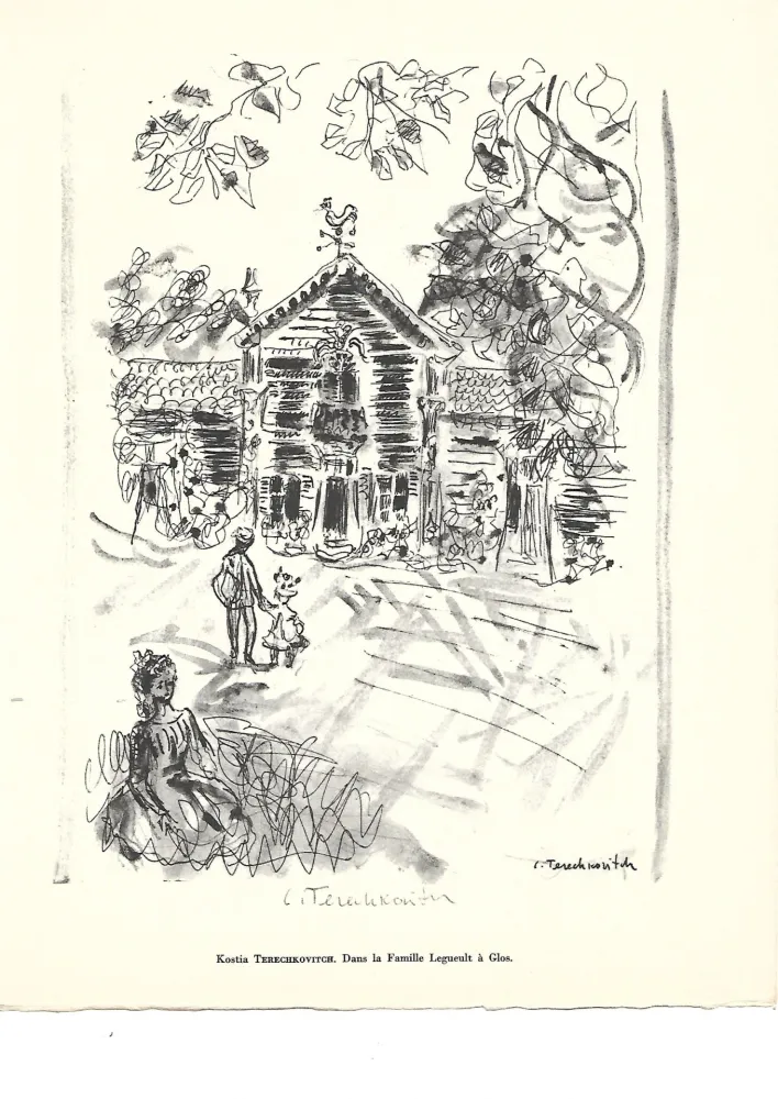 Heliogravüre Terechkovich - Routes & chemins de Jean Giono (1961)