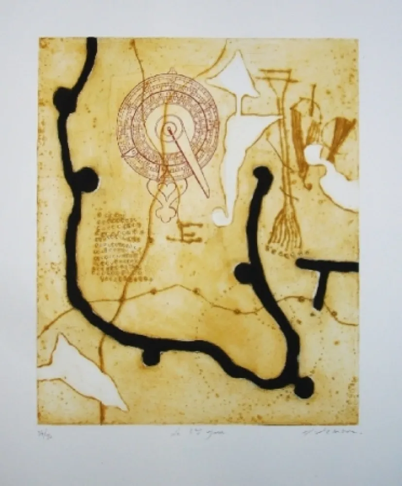 Radierung Und Aquatinta Texier - Le 3ème jour