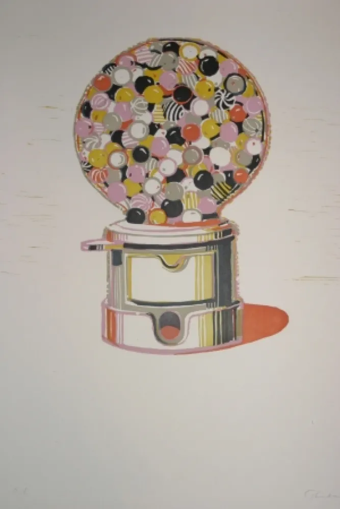 Linolschnitt Thiebaud - Gumball Machine
