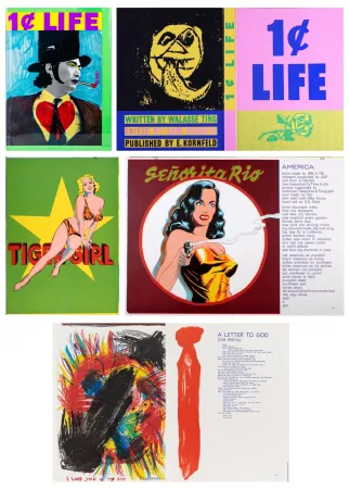 Illustriertes Buch Ting - 1¢ LIFE (One Cent Life) by Walasse Ting. Warhol, Lichtenstein, Francis, Mitchell, Indiana, Ramos, Jorn… (1964)