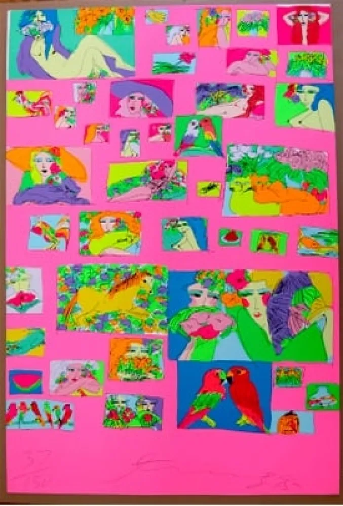 Siebdruck Ting - Things I like (Fond Rose)